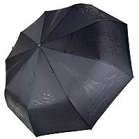 Женский складной зонт автомат на 9 спиц c тисненым принтом Парижа от Frei Regen черный 0822-6 ET, код: 8324085