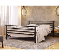 Кровать двуспальная металлическая LEX-2 МК. Кровать в спальню из металла в стиле Loft 180х190