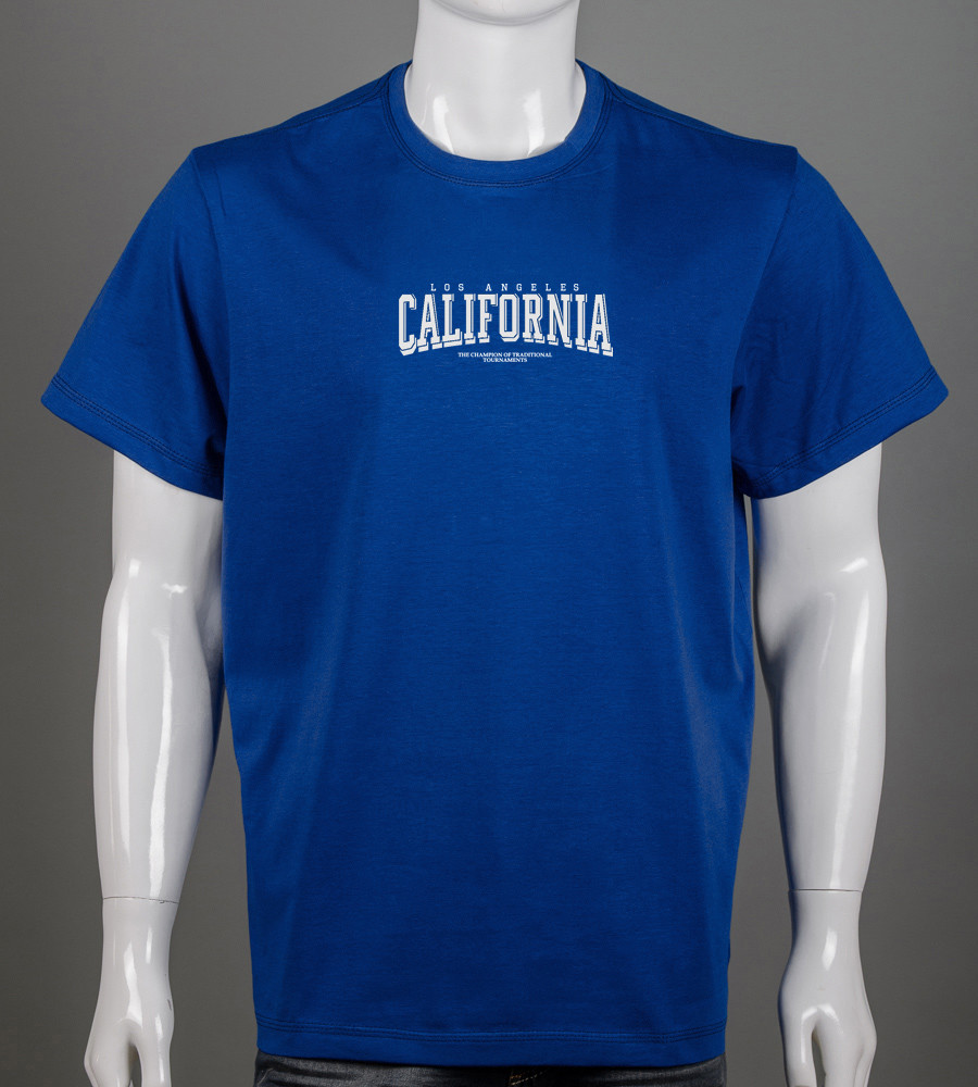 Футболка батал California 2403б (Уп.4шт 3XL,4XL), Синій