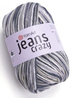 Нитки пряжа для в'язання бавовна акрил JEANS CRAZY  Джинс Крейзі від YarnArt Ярнарт № 7209
