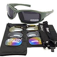 Защитные тактические очки 7 комплектов линз Daisy X7-X олива толщина линз 2 мл увеличинная то UP, код: 8447037
