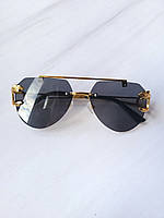 Жіночий сонцезахисні окуляри авіатори з градієнтами лінзами Без бренду Чорні