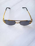 Жіночий сонцезахисні окуляри авіатори з градієнтами лінзами Без бренду Чорні, фото 4