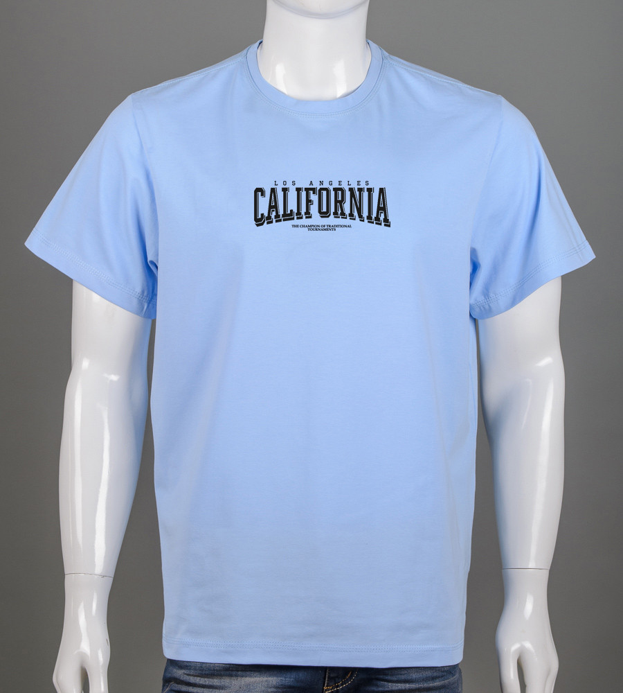Футболка батал California 2403б (Уп.4шт 3XL,4XL), Блакитний