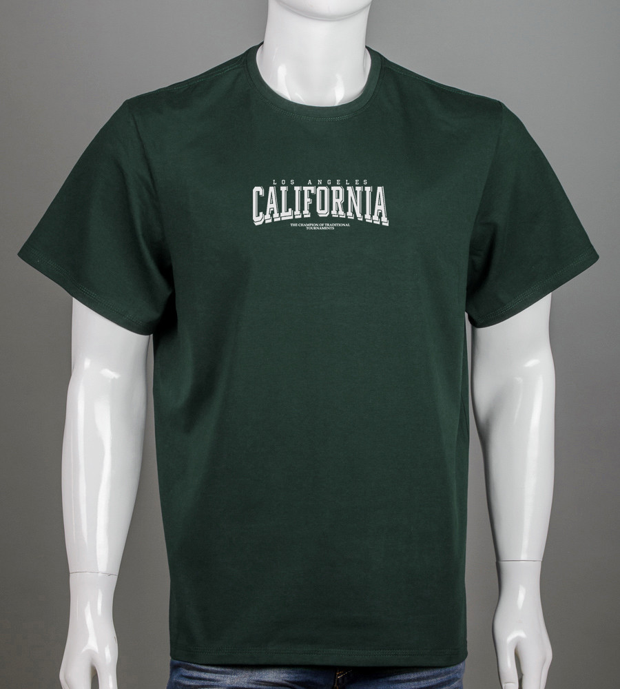 Футболка батал California 2403б (Уп.4шт 3XL,4XL), Темно-зелений