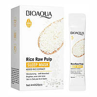 Ночная маска для лица в стике Bioaqua Rice Raw Pulp с экстрактом риса, 4мл