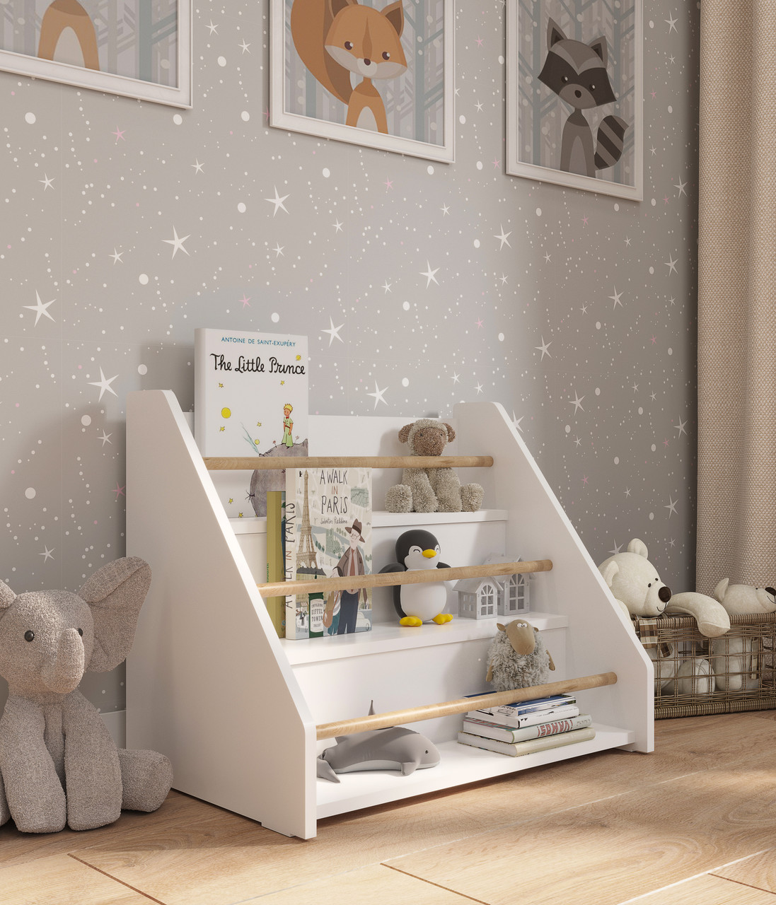 Дитячий стелаж Монтесорі, книжкова полиця Монтессорі DP-1, фото 1