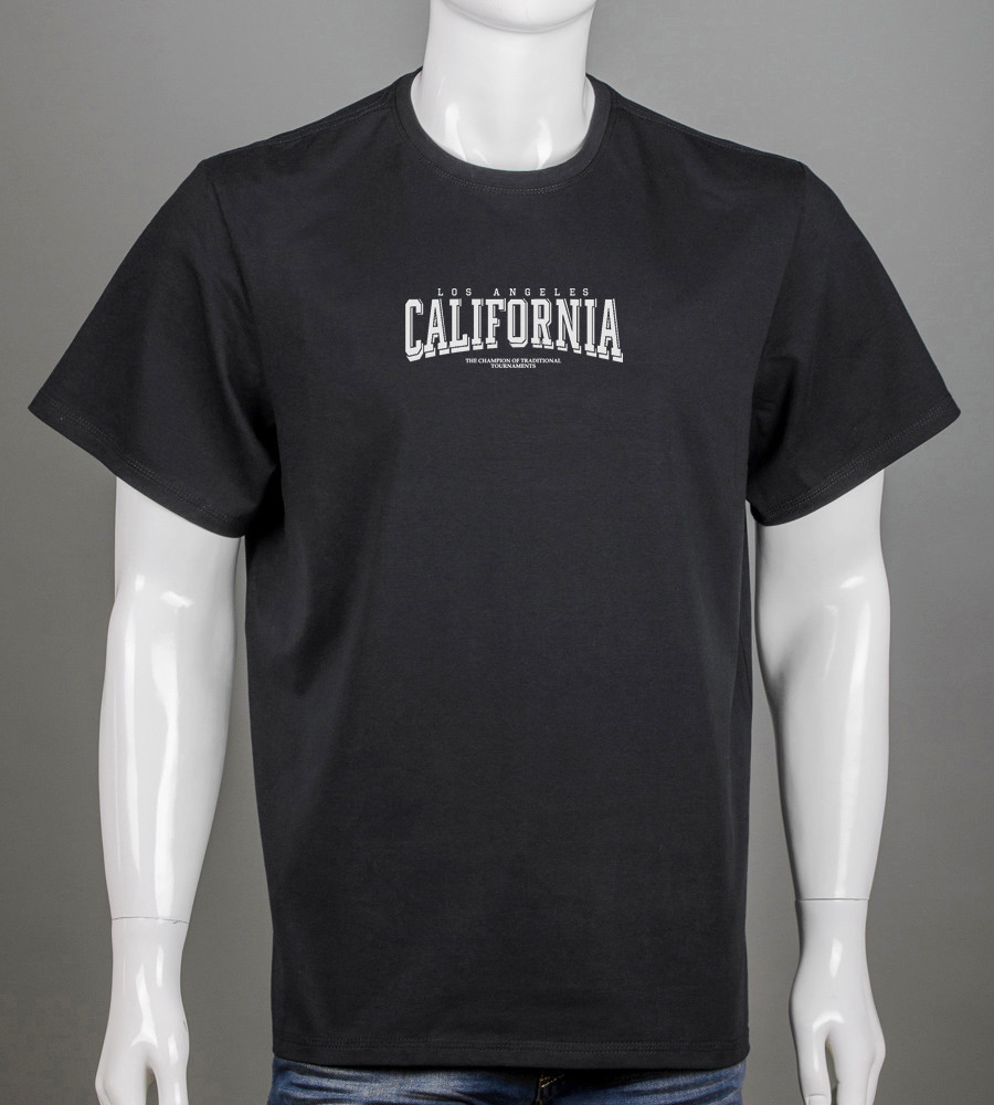 Футболка батал California 2403б (Уп.4шт 3XL,4XL), Чорний