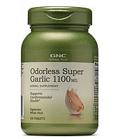 Часник GNC Herbal Plus Odorless Super Garlic 1100 mg 100 Tabs IN, код: 7719599