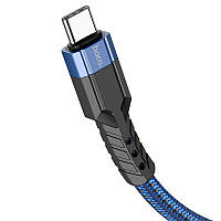 Кабель зарядки hoco. U110 USB-A to Type-C 2.4A Blue PZ, код: 8024628