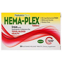 Вітамінно-мінеральний комплекс Nature's Plus Hema-Plex 30 Tabs BM, код: 7742893