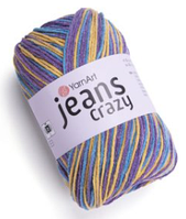 Нитки пряжа для в'язання бавовна акрил JEANS CRAZY  Джинс Крейзі від YarnArt Ярнарт № 7210