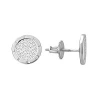 Серебряные серьги SilverBreeze с фианитами (2081517) UL, код: 6597580