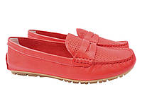 Туфлі жіночі з натуральної шкіри на низькому ходу Червоні Arees 84-21DTM 38 ET, код: 7364859