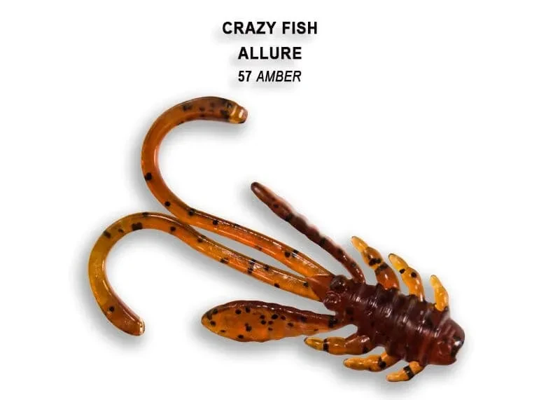 Їстівна силіконова приманка Crazy Fish Allure 1.6" 23-40-57-6 кальмар для форелі, окуня