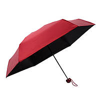 Зонт складной SUNROZ Pill Box Umbrella с футляром Красный (SUN1296) DH, код: 185603