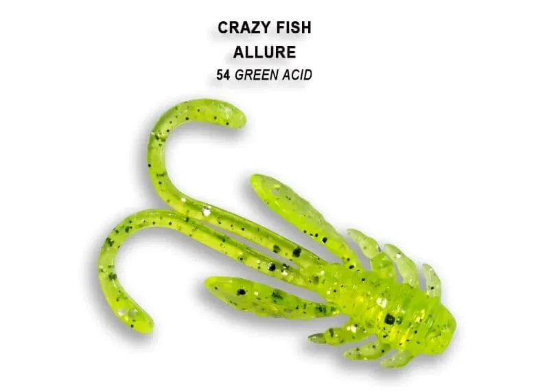 Їстівна силіконова приманка Crazy Fish Allure 1.6" 23-40-54-6 кальмар для форелі, окуня