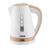 Электрический чайник Noveen EK1202 2200 Вт 1 л Белый с бежевым ET, код: 8219374