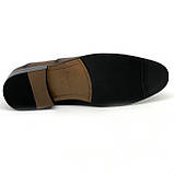 Чоловічі класичні туфлі коричневі шкіряні зі шнуровкою та перфорацією Sergio Billini 51234-251 розмір 40, фото 9