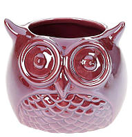 Ваза ceramic Сова 10 см, перловий бордовий Bona DP67955 UL, код: 6675033