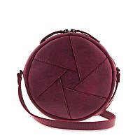 Кожаная круглая женская сумка BlankNote Бон-Бон Бордовая (BN-BAG-11-vin-kr) BM, код: 1280366