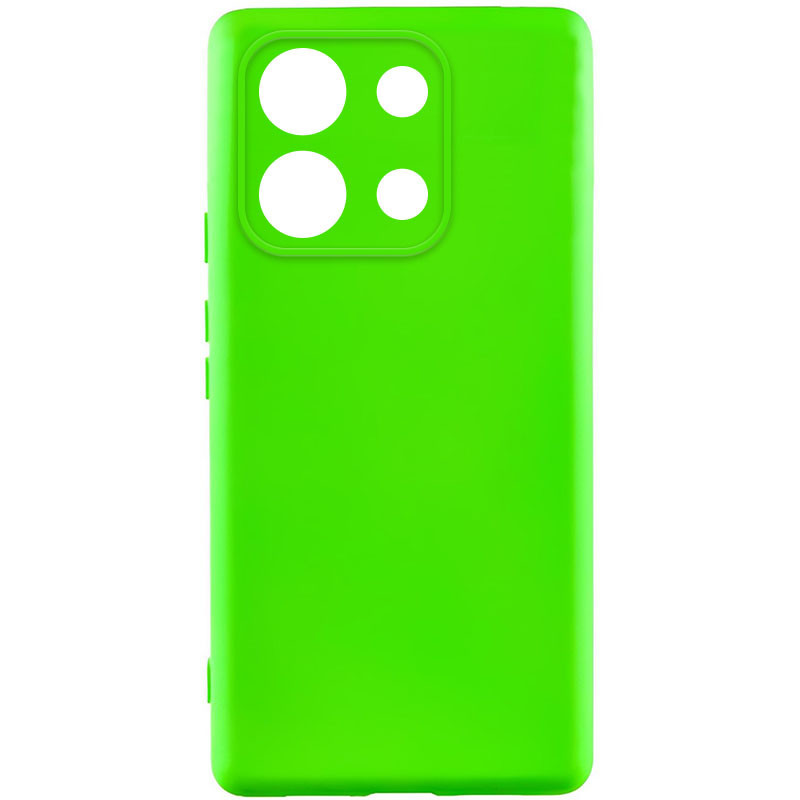 Чохол GETMAN Liquid Silk Full Camera для Xiaomi Redmi Note 13 Pro 4G | TPU + Мікрофібра Салатовий / Neon Green, фото 1