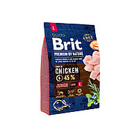 Корм Brit Premium Dog Junior L сухой с курицей для молодых собак крупных пород 3 кг KP, код: 8451359