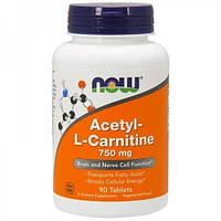 Комплекс Ацетил Карнітин NOW Foods Acetyl-L-Carnitine 750 mg 90 Tabs UL, код: 7520329