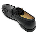 Чоловічі класичні туфлі лофери чорні шкіряні Sergio Billini 30248 розмір 40, фото 5