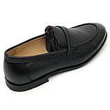 Чоловічі класичні туфлі лофери чорні шкіряні Sergio Billini 30248 розмір 40, фото 7