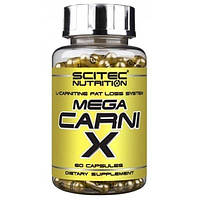 Жироспалювач для спорту Scitec Nutrition Mega Carni-X 60 Caps UL, код: 7706022