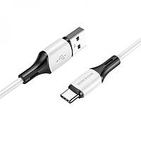Кабель передачи данных Borofone BX79 Silicone USB to Type-C 1 m 3A Белый TO, код: 7847878