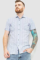 Рубашка мужская в полоску голубой 186R616 Ager L IN, код: 8229413