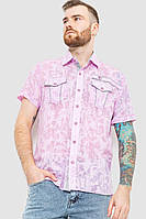 Рубашка мужская с принтом светло-сиреневый 186R3203 Ager XXXL IN, код: 8229423