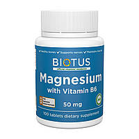 Магний и витамин В6 Magnesium with Vitamin B6 Biotus 100 таблеток GG, код: 7289492