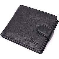 Горизонтальное портмоне для мужчин из натуральной кожи ST Leather 22459 Черный PZ, код: 8388940