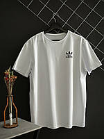 Мужская футболка Adidas хлопковая белая / футболка Адидас белого цвета M