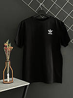 Мужская футболка Adidas хлопковая черная / футболка Адидас черного цвета M