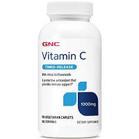 Витамин C для спорта GNC Vitamin C with Citrus Bioflavonoids, Timed-Release 1000 mg 90 Veg Ca KB, код: 7520313