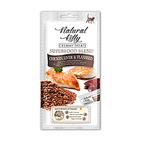 Natural Kitty Крем-снек для кошек со вкусом курицы печени и семени льна Pettric 4х12г GG, код: 8254305