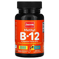 Метил B-12, 2500 мкг, тропический вкус, Methyl B-12, Jarrow Formulas, 100 жевательных таблето GG, код: 6640065