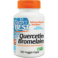 Кверцетин и Бромелайн, Quercetin Bromelain, Doctor's Best, 180 капсул GG, код: 7670973