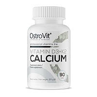 Витамины D3+K2 и Кальций Ostrovit Vitamin D3+K2 Calcium 90 tabl GG, код: 8065762