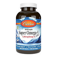 Жирные кислоты Carlson Labs Wild Caught Super Omega-3 Gems 1200 mg, 300 капсул CN7457 SP