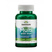 Витаминно-минеральный комплекс Swanson Multi with Iron 130 Tabs GG, код: 7723627