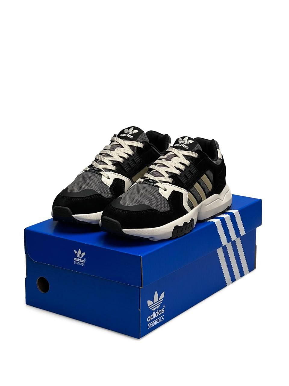 Чоловічі кросівки Adidas Originals ZX Torsion Black Sand (Чорні) Взуття Адідас Торшин натуральна замша сітка демісезон