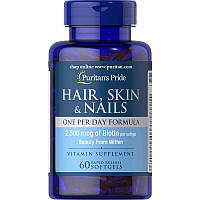 Витамины и минералы Puritan's Pride Hair Skin and Nails One Per Day Formula, 60 капсул CN6630 SP