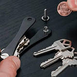 Брелок-ключниця компактний органайзер KeySmart до 8 ключів Black SC, код: 8146465, фото 3