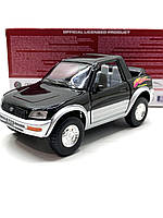 Машинка Kinsmart Toyota Rav 4 инерционная открываются двери 1:32 Черная (KT5011W)