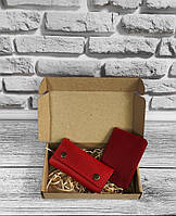Подарочный набор DNK Leather 11 18,0*10,0*3,5 см Красный PZ, код: 6910578